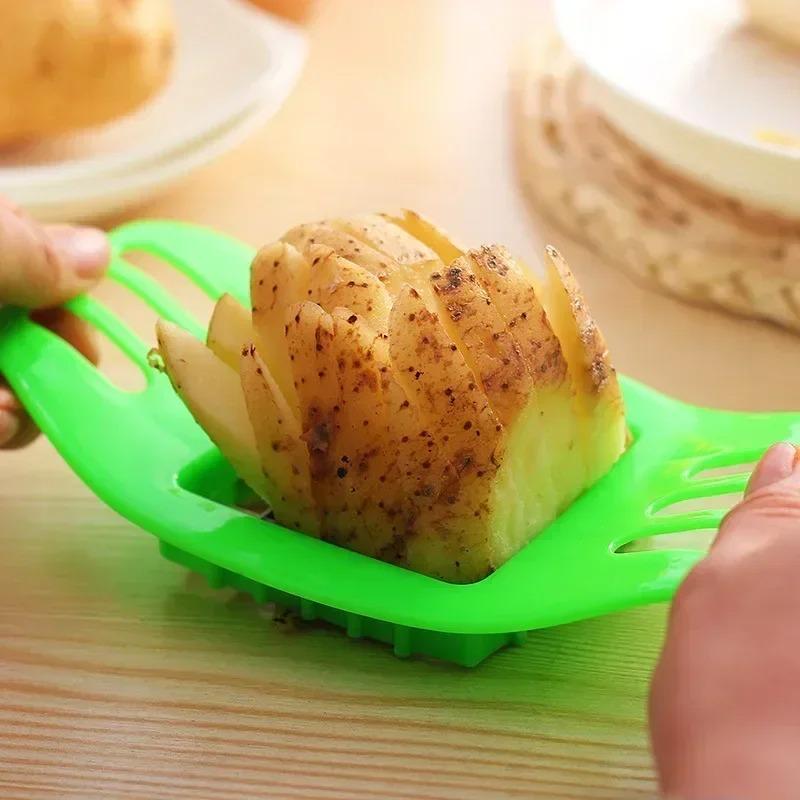Stainless Cutter Slicer Masher Steel Potato Vegetable Cutting Device Square Slicers Cut Fries Kitchen Tool Cooking Gadgets