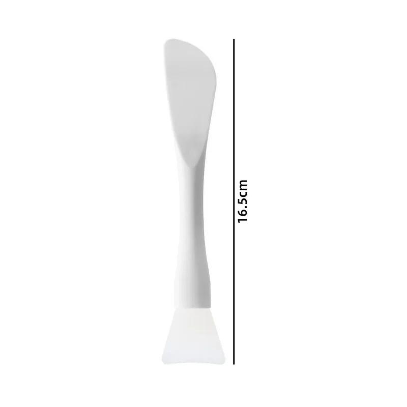 1/2/3Pcs Silicone Facial Mask Brush Soft Head with Scraper Integrated Dual use Mud Film Brush DIY Film Adjusting Tool Beauty