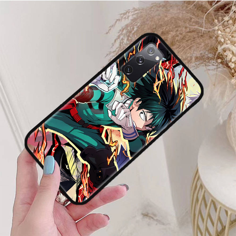 Черный чехол для Xiaomi Poco X6 X4 M5 M6 F5 F6 C65 C55 C50 C51 C40 Pro Redmi 14C A3X 13C 12C 11T 10A 9C Note 7 6 8A Plus W-54 Anime Hero Academia