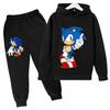 2026 Anime Sonics The Hedgehog Children's Sweater Suit Cartoon Pullover Boy Warm Sweater Hoodie+Sweatpants 2d Fashion Sportswear