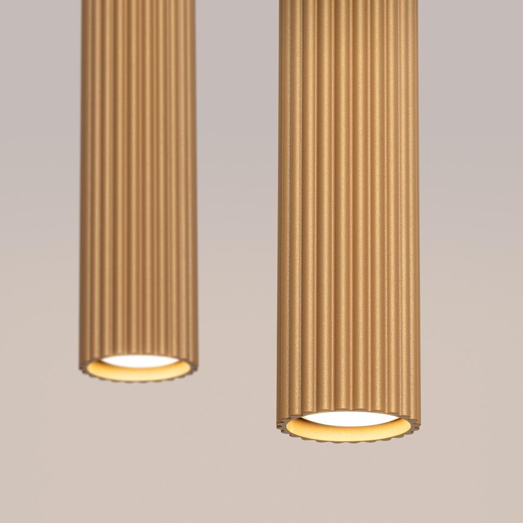 Lampa Wisząca Amber 2 Gu10 Złoty Alu Lumilo 15.531.55
