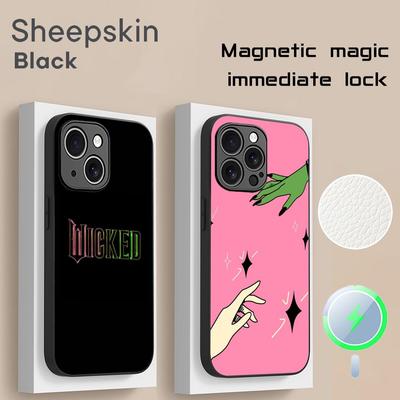Розовый Wick-ed классический киноплакат Чехол для телефона для iPhone 17 16 15 14 13 12 Plus Pro Max Высококачественная Роскошная Овечья кожа Magsafe