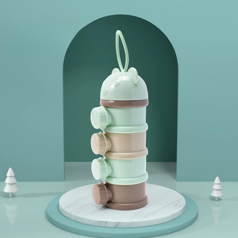 3/4 слоя, переносной контейнер для хранения еды для малышей в виде медведя, контейнер для закусок для малышей, детская коробка для сухого молока, детские чашки для кормления