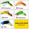 1PCS Frog Fishing Lures Soft Topwater Baits for Bass Snakehead Saltwater Freshwater Fishing