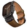 Элегантный кожаный ремешок для Apple Watch Ultra 3 2 49 мм Серии 11 10 46 мм Мужские деловые ремешки для Iwatch 9 8 7 6 5 4 Se 3 44 мм 45 мм