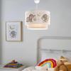 Kids Fabric Elephant Patterned Pendant Lamp | ByLamp