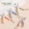 Cute Morandi Color Retractable Foldable Mini Scissors Portable Pocket Safety Scissors for Handmade Craft Office School Supplies