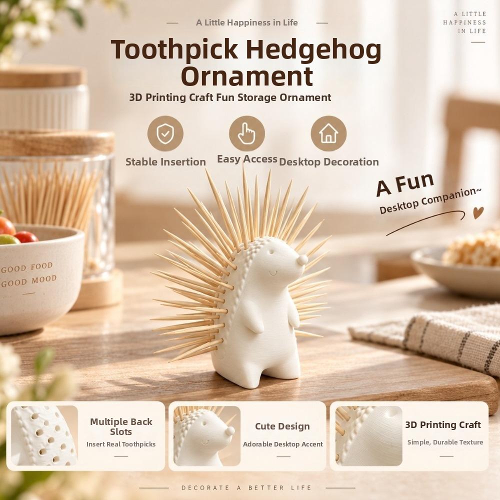 Cartoon Toothpick Dispenser 3D Printed Animal Shape Toothpick Holder Coffee Bar