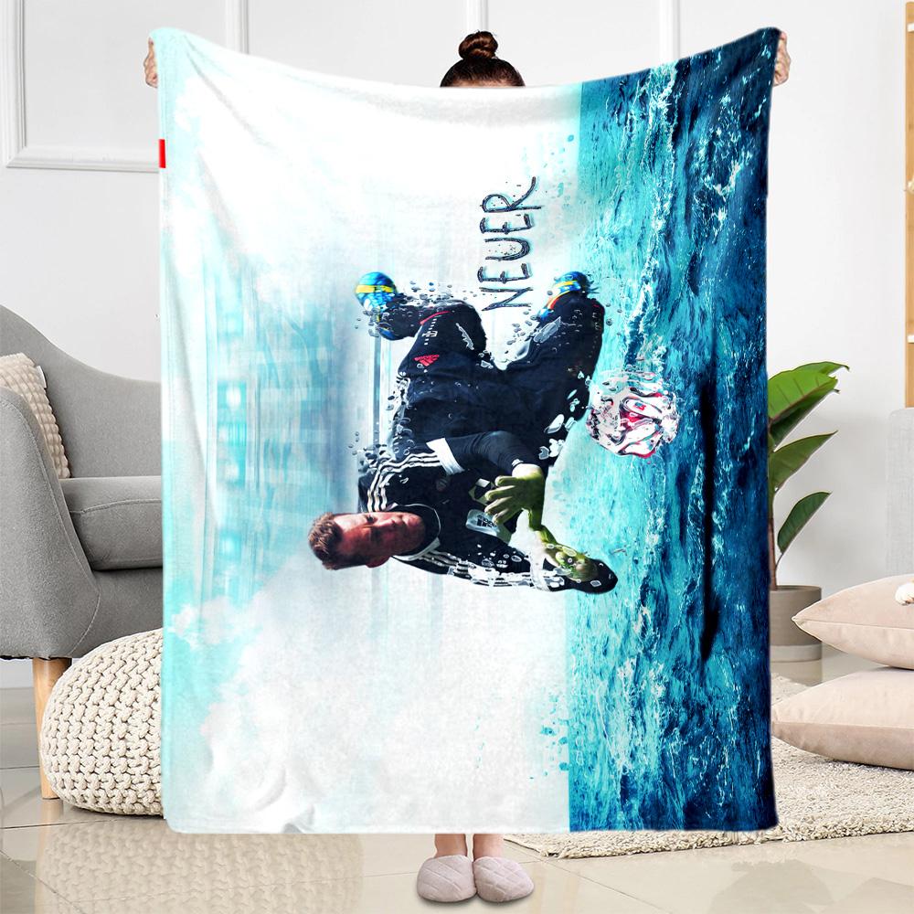 Goalkeeper Action Blanket Warmthful Decor Perfect for Office Chair Seaside Chair for All Occasions Playful Design Birthday Christmas Gift Blanket