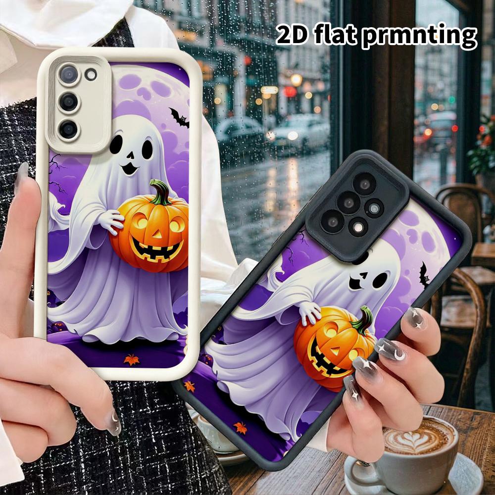 Phone Case: 2D Flat Samsung Galaxy A34 A35 M05 M06 S20 S22 S21 FE Plus 5G Layered Protective Case, Cute Halloween Theme, Christmas and Halloween Gift
