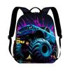 Monster Jam Monster Truck Print Backpack Kindergarten Bag Backpack D
