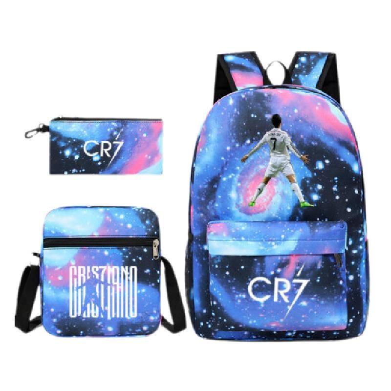 Cr7 Children's Backpack Set With Breathable Comfortable Straps And Letter Print