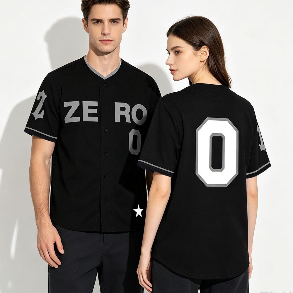 THE SMASHING PUMPKINS Zero Baseball Jersey Men Women Black Short Sleeve Button Down Shirt Full Print Merch T-shirt Unisex Tshirt