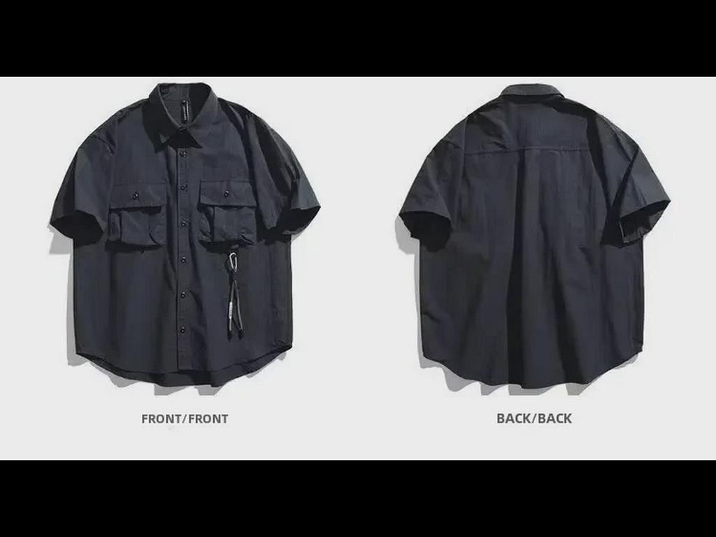 Мужская летняя модная куртка-рубашка в японском стиле с короткими рукавами в стиле ретро для активного отдыха 2024 года