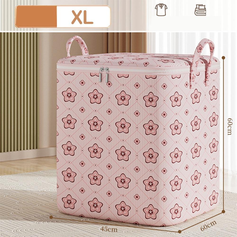 Foldable Clothes Storage Bins With Handle Moving Storage Quilt Bag Closet Storage Box  for Home