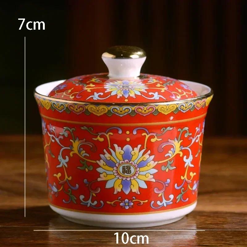 Эмалированный красный керамический обеденный сервиз Тарелки и блюда Китайские старинные тарелки и миски Бытовая посуда Поднос для сервировки столовой