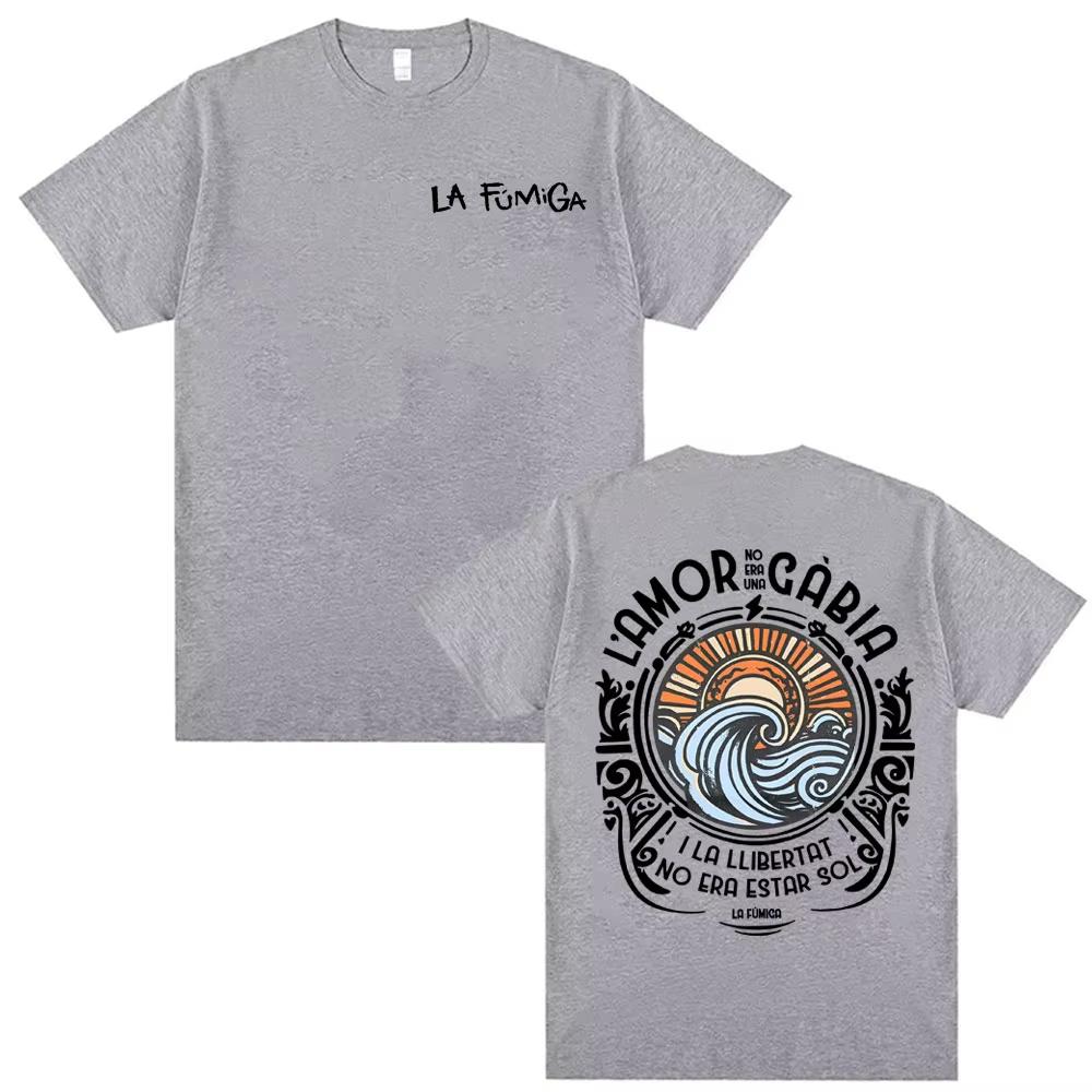Band La Fumiga Llibertat Album Tour Graphic Cotton Tshirt Unisex Fashion Hip Hop Oversized Casual Retro Short Sleeve T Shirt