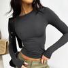 Women's Fashion Casual Long Sleeve O-Neck T-shirts and Tops