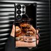 Чехол для телефона с покрытием 'Сигара Виски Ледяной Напиток' для Samsung Galaxy S24 S25 FE S26 Edge S23 Ultra S22 S21 Plus S20 Противоударный Подушка безопасности C