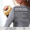 Gaiam Relax Massage Ball Roller Handheld Деревянный Массажер для всего тела для спины, шеи, ног, икр, рук, глубокий массажер для тканей, снятие мышечной боли -
