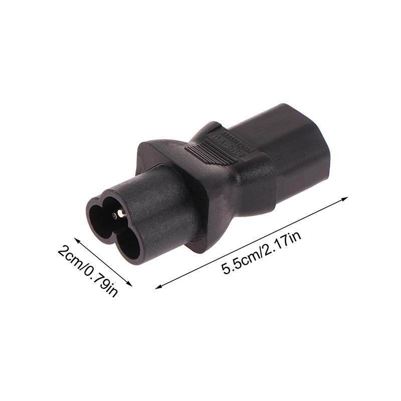 1pc Socket Ac Adapter Power Iec320 3pin C13 Female To C6 Male Plug Ac Power Adapter Electrical Socket Converter