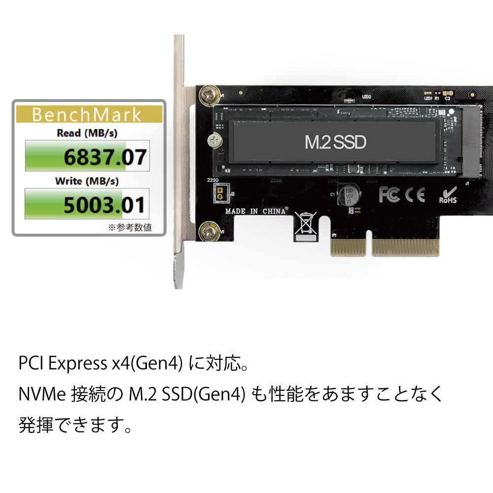 Зона NVMe SSD Gen4 совместимая подключение PCI Express x4 M.2 SD-PE4M2-B