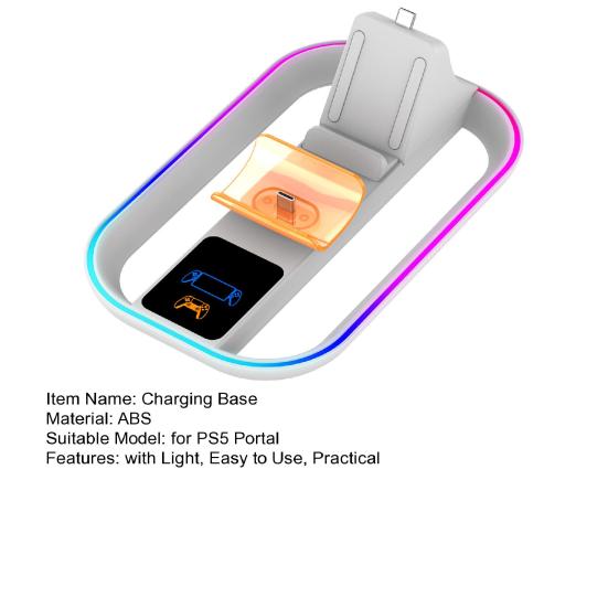 Зарядная база для игрового контроллера с RGB-подсветкой Компактный дизайн Портативная игра