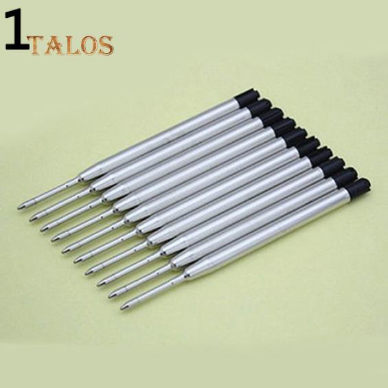 10 шт. 0,5 мм шариковая ручка с плавными черными/синими чернилами, сменный блок для студенческих канцелярских принадлежностей, сочинений