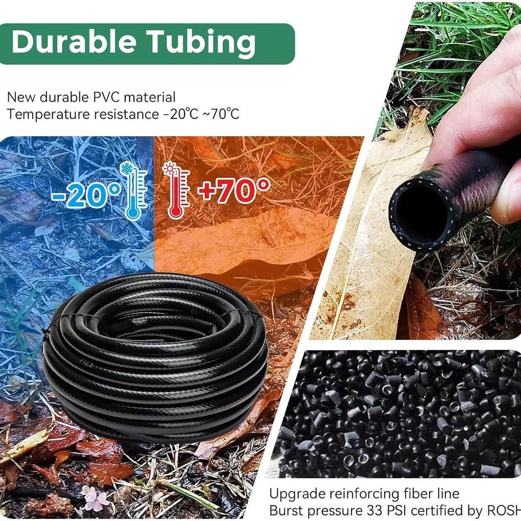 Комплект капельного полива для трансграничного использования: 16 ПВХ Магистраль и 1/2" Капилляр для микродождевания для полива сада