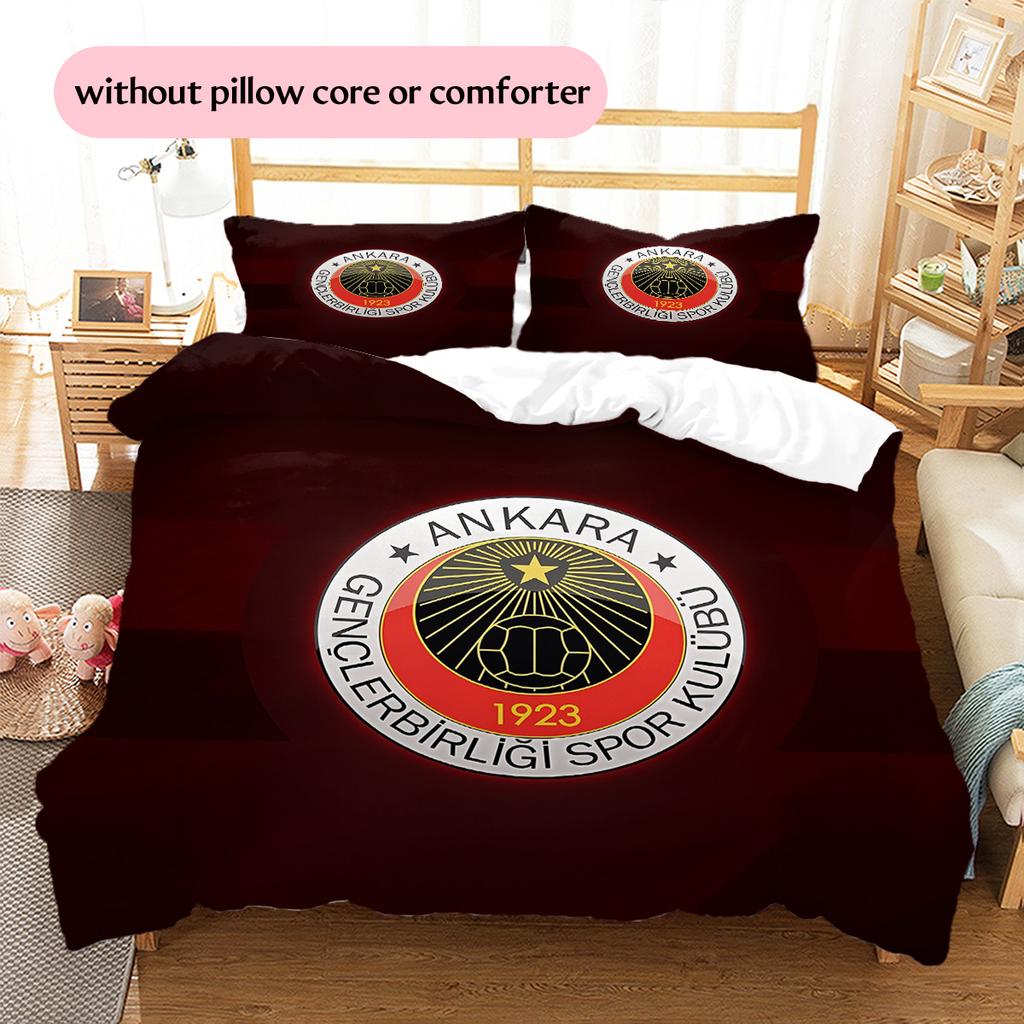 Gençlerbirliği SK Pattern Bedding Quilt Set Home Decoration Gift (1 * duvet cover + 2 * pillowcase without core)