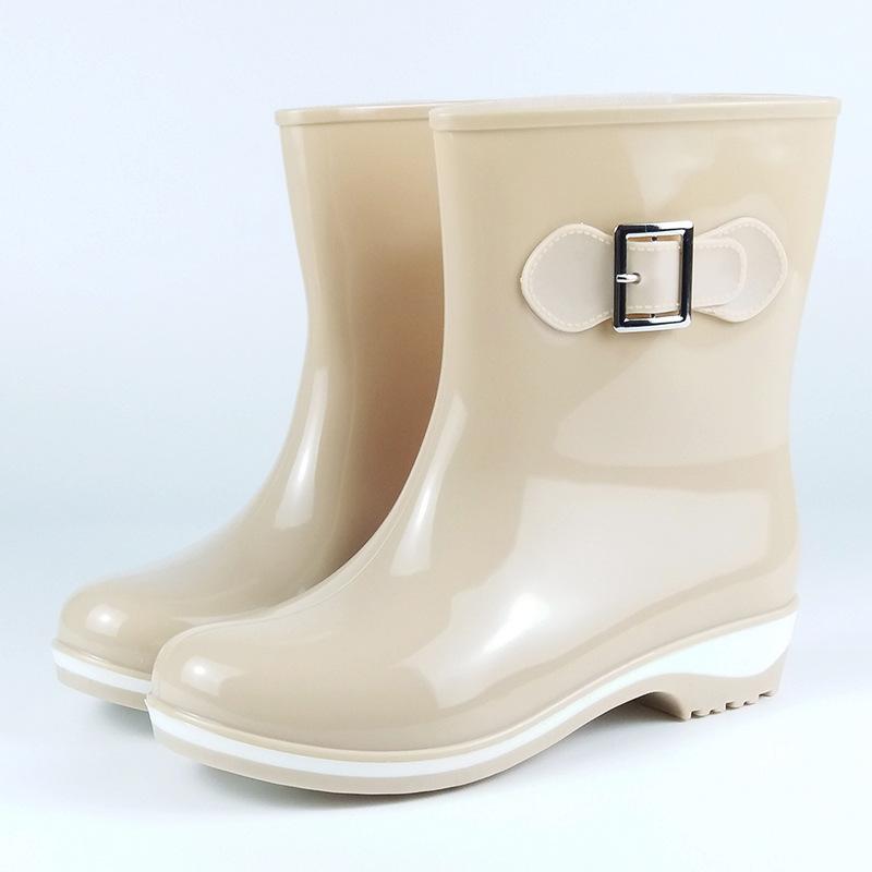 Модные зимние летние резиновые сапоги для женщин, нескользящие теплые сапоги, ботильоны на танкетке, платформе, резиновые сапоги 896