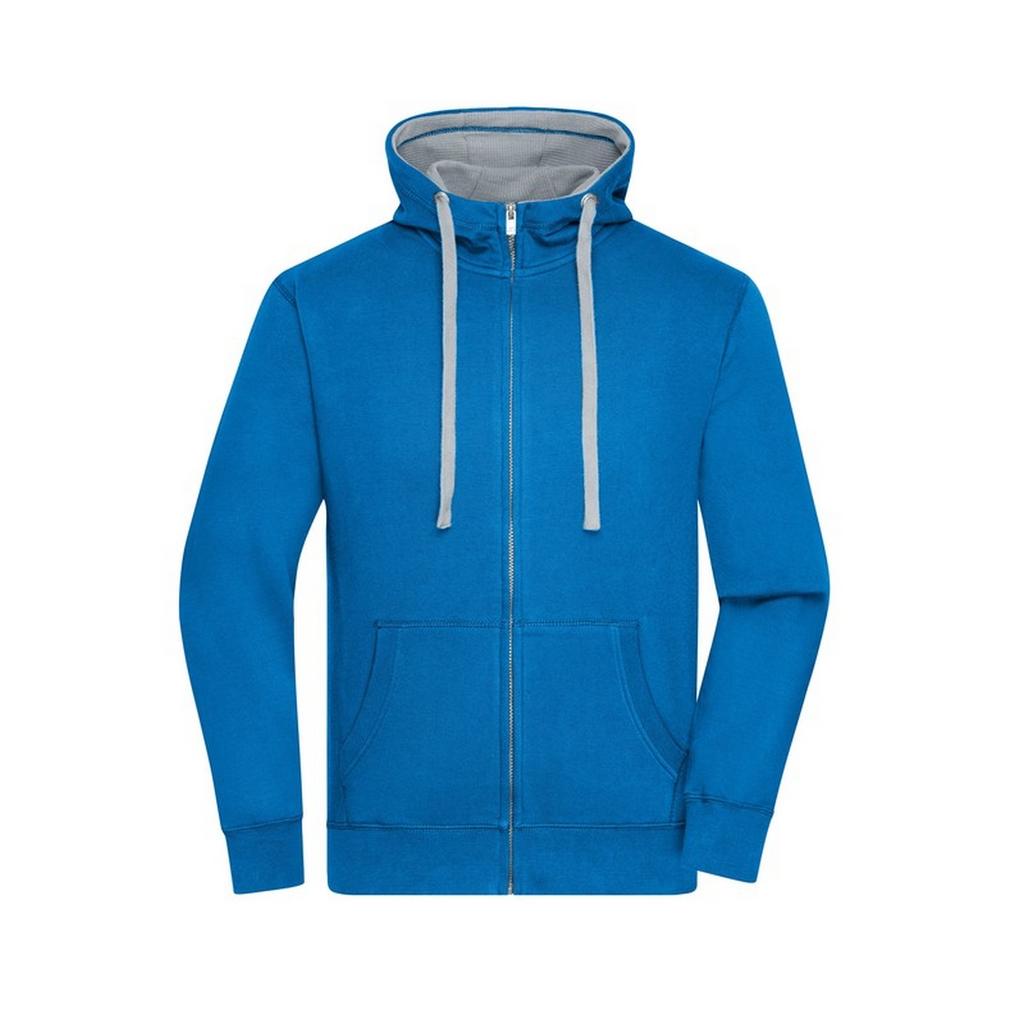 James and Nicholson Mens Lifestyle Full Zip Hoodie