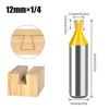 Набор из 5 шт. 12 мм 1/2-дюймовых хвостовиков для соединения «ласточкин хвост» 14 градусов для деревообработки, гравировки, фрезы для дерева