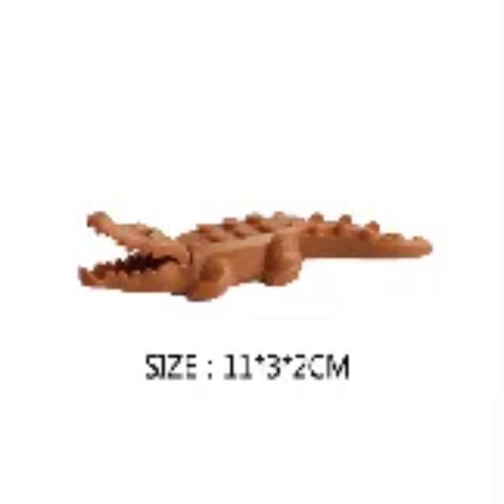 Животные Строительные Блоки Город Маленькие Большие Украшения Панда Собака Овца Свинья Корова Зоопарк Олень Монстр Крокодил Тигр Волк Орел Подарок Мальчику Игрушка