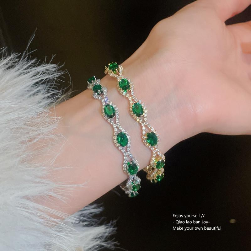 Европейский стиль Хрустальный Овальный Браслет Со Стразами Для Женщин