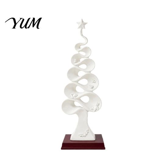 Sophisticated Home Office Art Abstract Christmas Tree Figurine, Artistic Spiral Sculpture, Modern Xmas Luxury Decor Statue for Desk Shelf Table