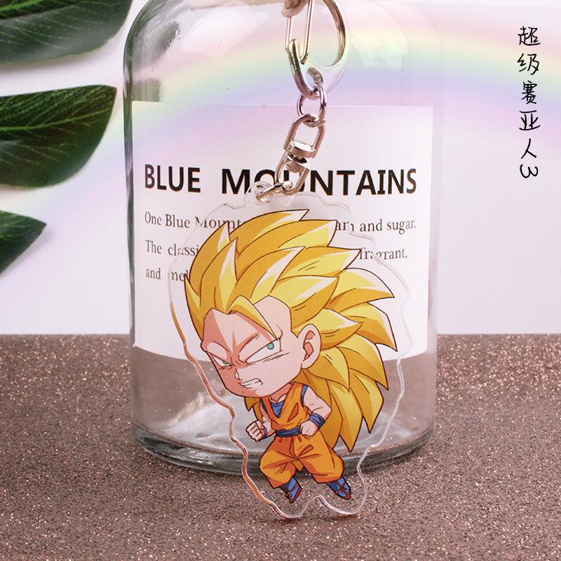 Аниме Dragon Ball Акриловые брелки Сон Гоку Вегета Маджин Буу Броли Фриза Транкс Замасу Гогета Лапис Супер Сайян Фигурки Игрушки