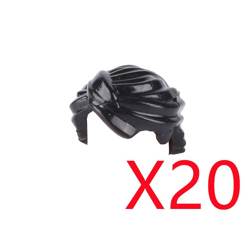 MOC Городские строительные блоки Части тела фигурок Креативные аксессуары Длинные волосы Коричневые Черные Золотые Мини-кирпичики Совместимая игрушка Подарок k030