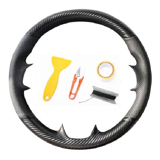 DIY Hand Sewing Car Steering Wheel Cover For Toyota RAV4 2013-18 Corolla 2014-18
