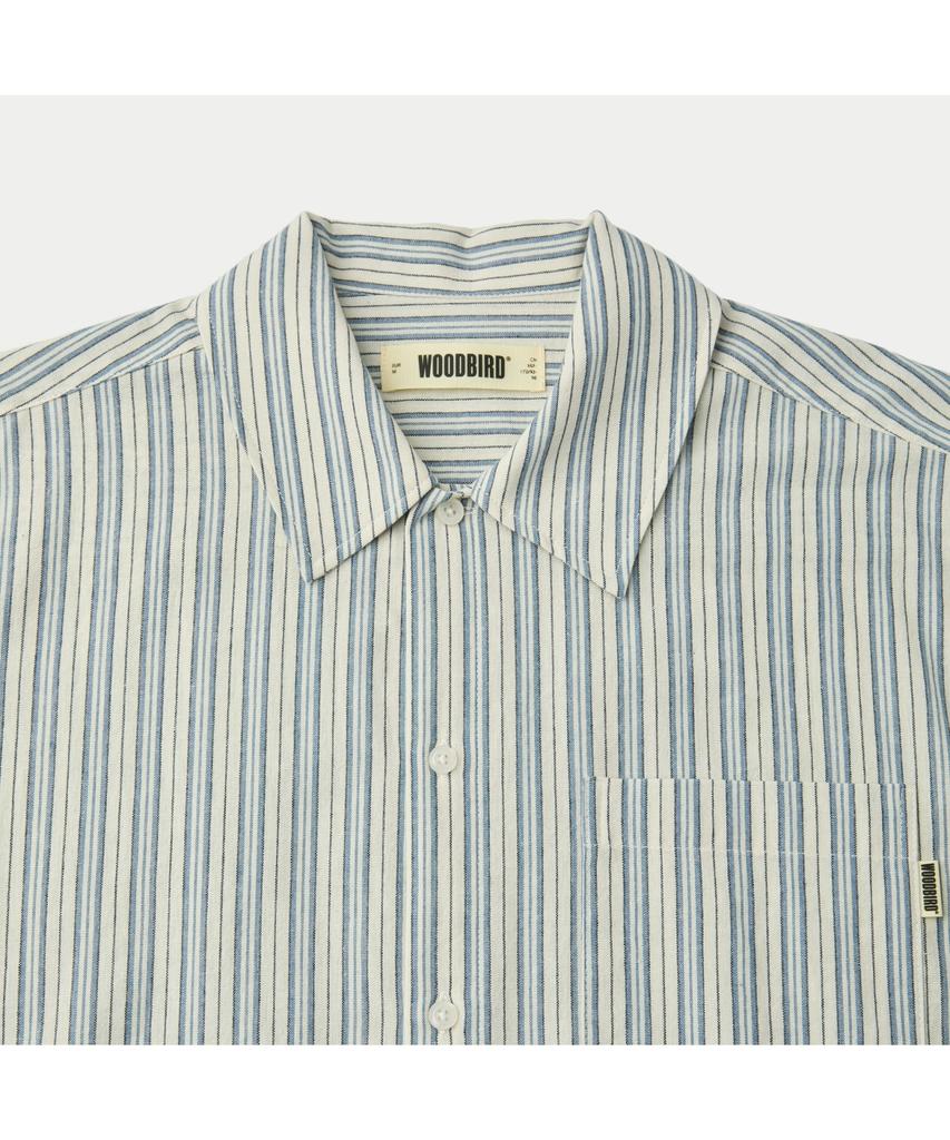 Silijeu Woodbird Wbbanks Striped Linen Shirt Sosfm26702Bul