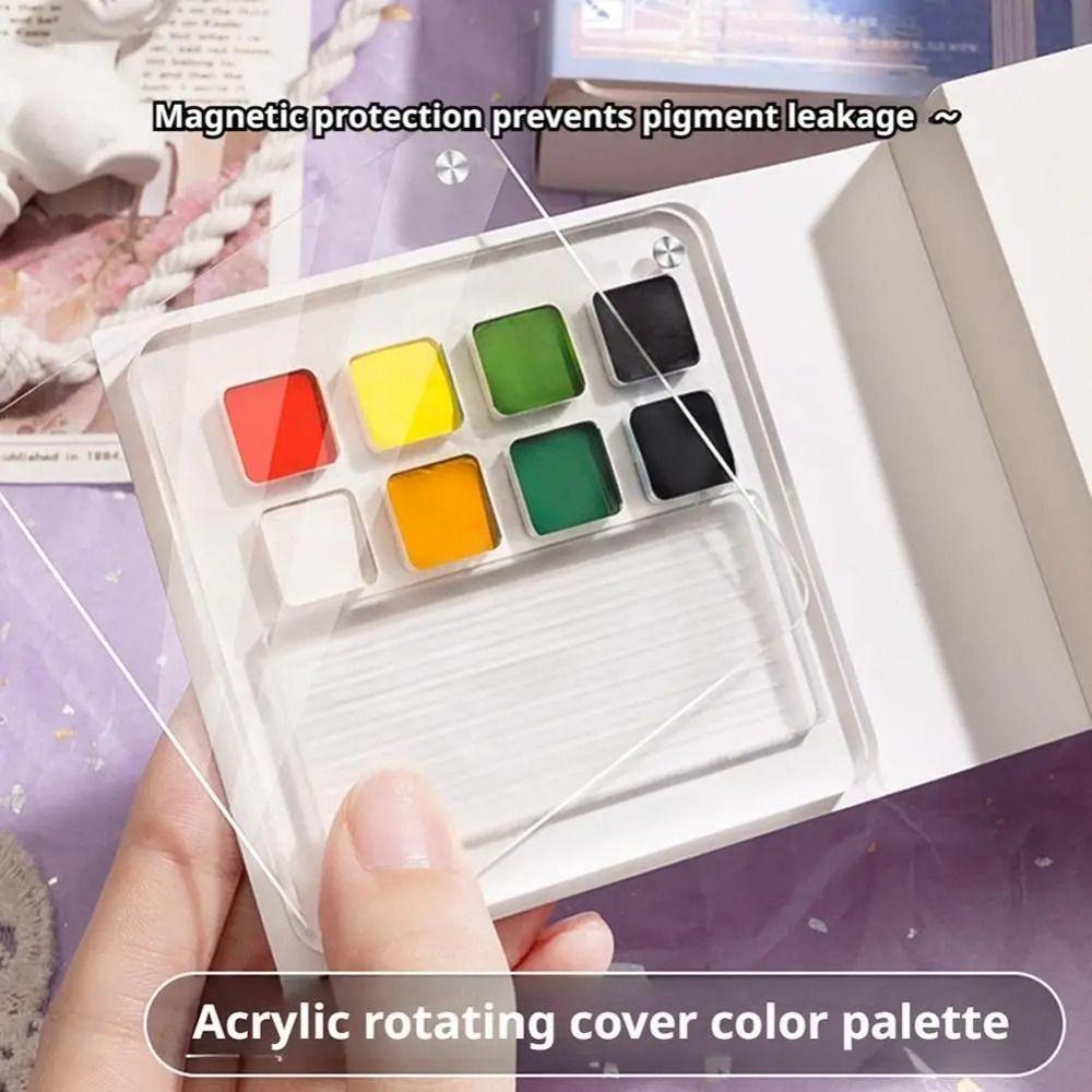 Mini Watercolor Paint Palette Set Acrylic Travel Painting Tray Kit Empty Paint Box Travel