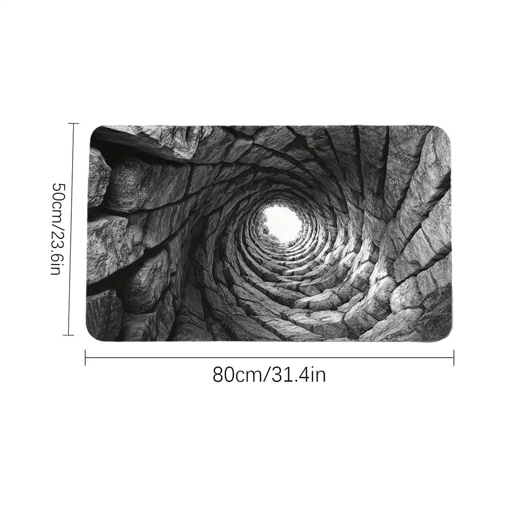 3D Оптическая Иллюзия Трещина Водоворот Глубокая Яма Ковер Декор Напольный Коврик Спальня Зона Отдыха Ковры Диван Мягкий Прикроватный Нескользящие Коврики
