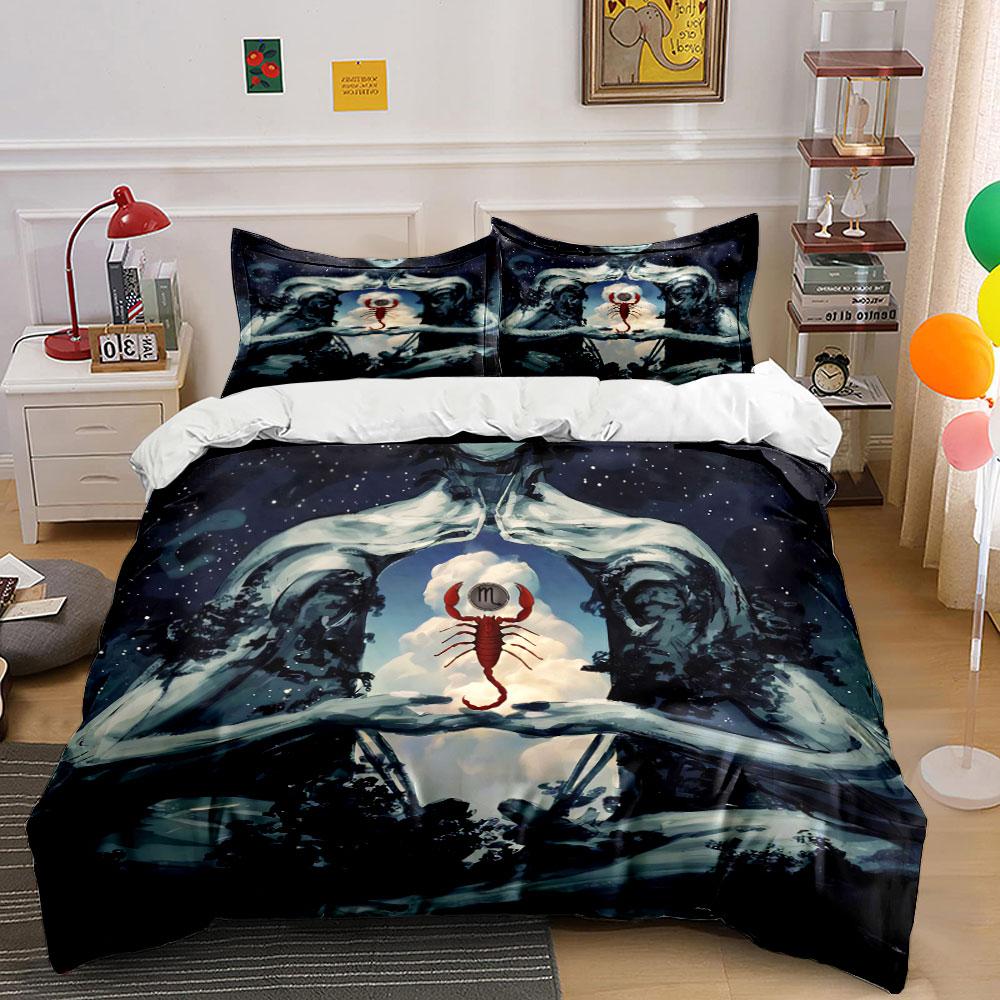 Scorpio Cosmic Art Set Bedding Duvet Cover Set Duvet Cover Pillowcases (1*Duvet Cover 2*Pillowcases, without duvet insert)