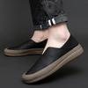 Мужская обувь из натуральной кожи, модные резиновые кроссовки для отдыха на открытом воздухе, мокасины, мужские лоферы ручной работы, мягкая повседневная кожаная обувь