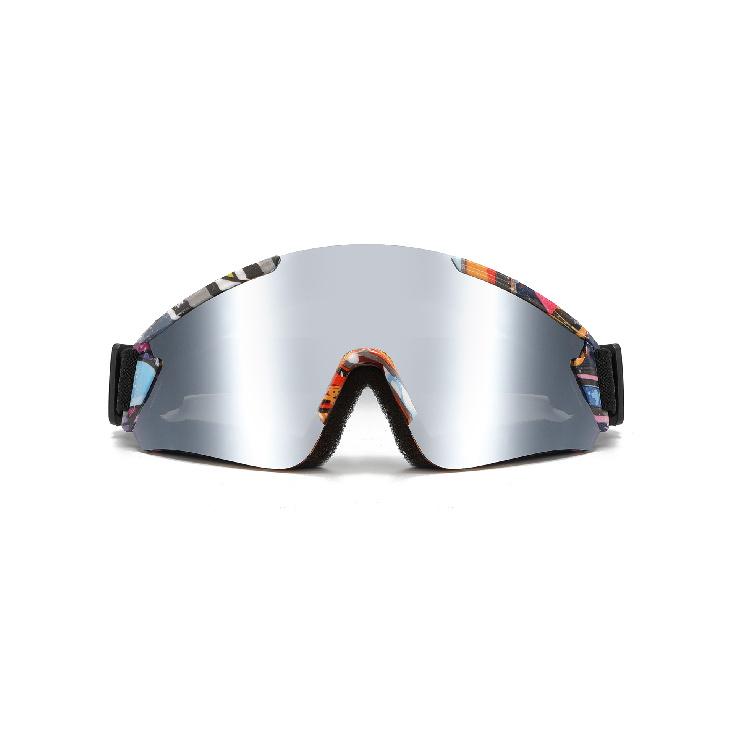 Outdoor mountaineering and skiing goggles, colorful protective sports eyewear, large-frame, windproof and sandproof ski goggles