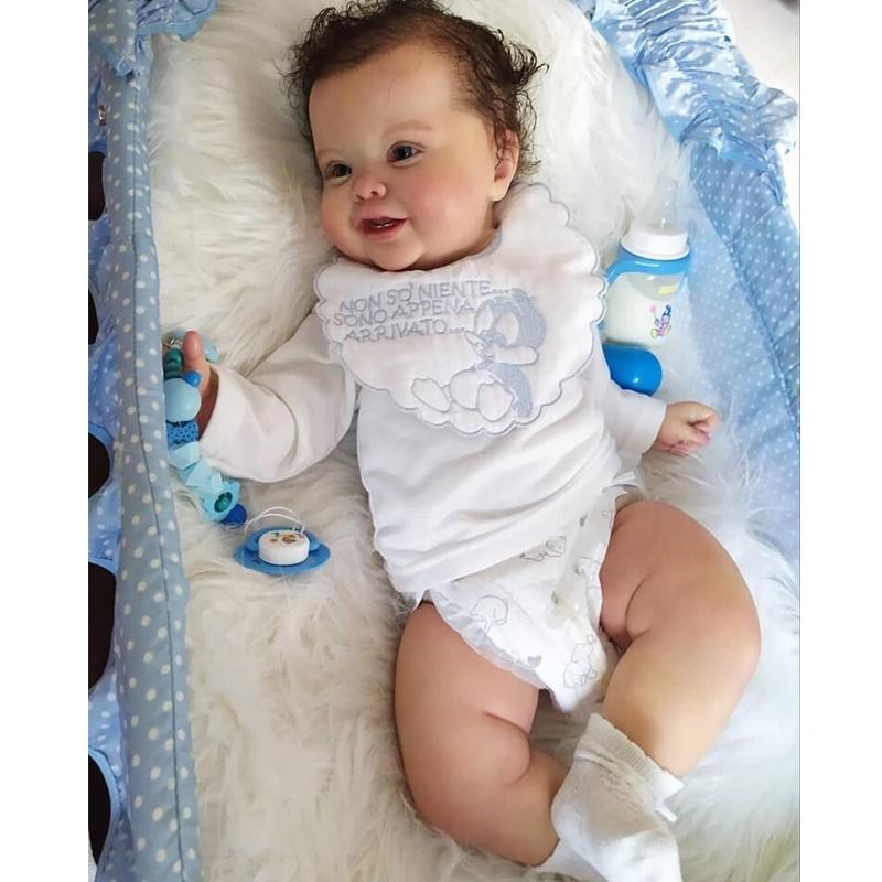 Две версии Reborn Baby, 50 см/60 см, 3D-краска, мягкая силиконовая реалистичная кукла для кожи, игрушка для малышей с сосудистыми венами