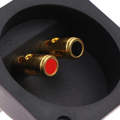Корпус колонки Задняя панель Клемма для подключения Разъем Круглые корпуса с 2 позолоченными разъемами типа "банан" Сабвуфер Стерео разъем Клемма для колонки