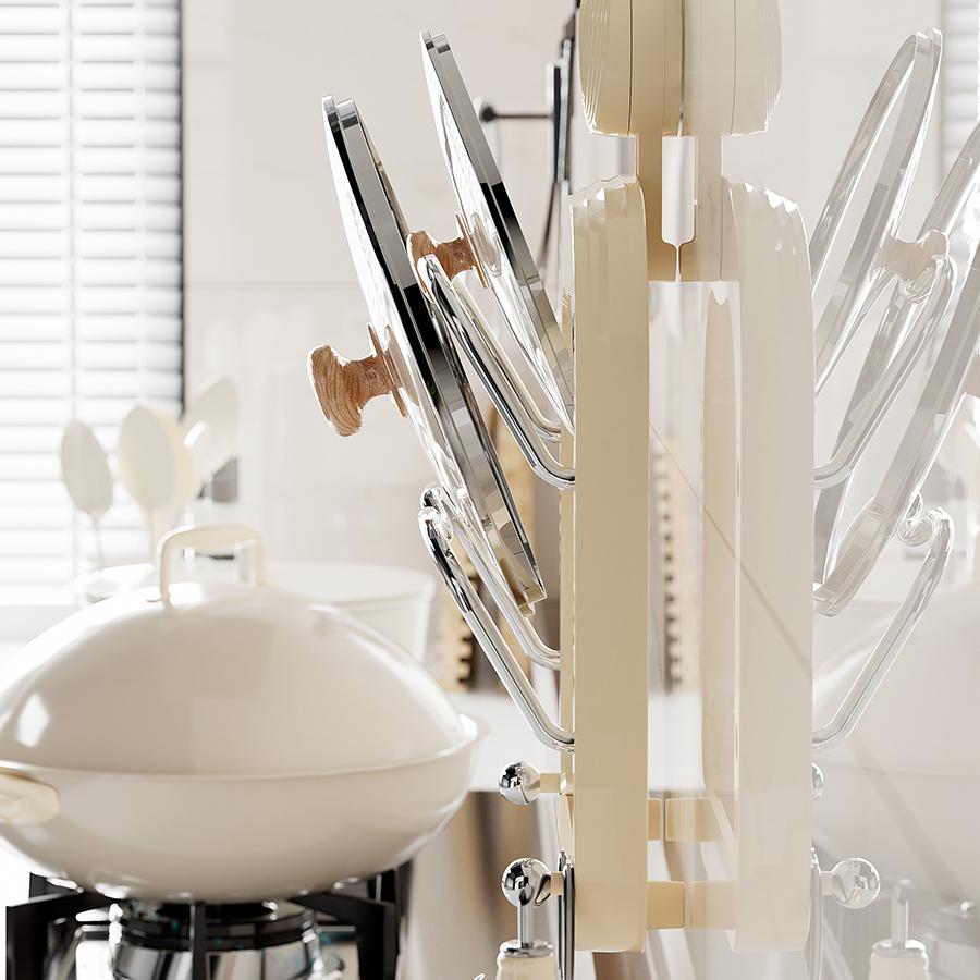 1 шт. Держатель крышки кастрюли на присоске, Настенный держатель крышки кастрюли, Кухонная полка для хранения без сверления, Многоцелевая полка для хранения, Подставка для разделочной доски, Мульти