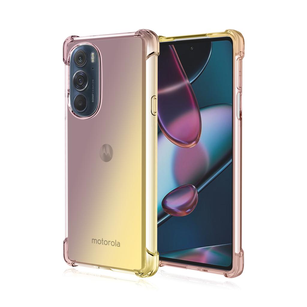 Прозрачный милый градиентный чехол для телефона, тонкий, устойчивый к царапинам, гибкий чехол из ТПУ, противоударный защитный чехол для Motorola Edge 20 30 40 Pro S30 X30 One 5G X40