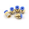 5Pcs Male 1/4" - 6Mm Straight Push In Fitting Pneumatic Push To Connect Air
